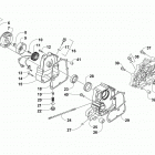 ATV ALTERRA 90 WHITE Right crankcase and cover assembly