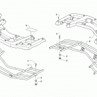 ATV ALTERRA 300 RED Front and rear rack assembly