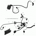 001 - Outlander 650 EFI - XU - CE 01- rotax - engine harness and electronic module  ...