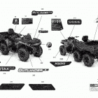 003 - Outlander MAX 6X6 - 1000 EFI - North America 09- decals outlander max - 6x6 - xt - north americ...
