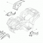 Outlander 450 EFI 09- fender and central panel kit g2l - break up co...