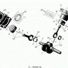 7- Outlander T3 MAX 650 EFI Коленвал,поршень и цилиндр