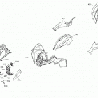 1- Renegade 570 EFI 09- fender and central panel kit renegade - packag...