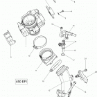 Outlander 450 EFI 02- air intake manifold and throttle body - 450 ef...