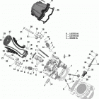 8- Outlander T3 MAX 1000 EFI 01- cylinder head, front new t3
