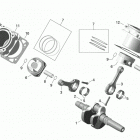 Outlander MAX 850 EFI 01- crankshaft, piston and cylinder - 850 efi
