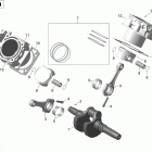 Outlander 1000R EFI, MY 01- crankshaft, piston and cylinder - 1000r efi
