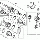 SXS500M Передний  привод и кулак поворотный