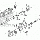 TRX500FM5 Вал и вилки  коробки передач