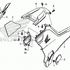 TRX500FM5 Side cover@tank cover
