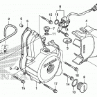TRX90X Крышка картера левая