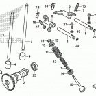 SXS500M Распределительный вал и клапана