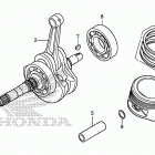 TRX250X Коленчатый вал и поршни