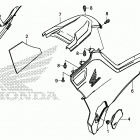 TRX500FA6 Side cover@tank cover