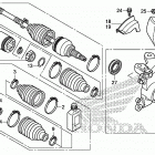 SXS700M4D Передний  привод и кулак поворотный