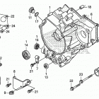 TRX250X Крышка картера задняя