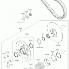 BRUTE FORCE 750 4x4i Driven converter  /  drive belt