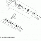 A19YAK11B7/B6/N7/N6 OUTLAW 110 Drive train, primary  and secondary clutchs - a19y...