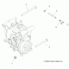 A18SVE95BR SCRAMBLER XP 1000 Drive train, gearcase mounting, rear - a18sve95br