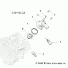 A19SHD57B9/E57BJ/E57BW SPORTSMAN 570 SP Engine, thermostat and cover - a19shd57b9  /  e57b...
