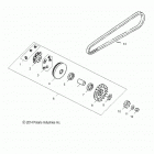 A19YAK05B7/B6/N7/N6 OUTLAW 50 Drive train, primary clutch - a19yak05b7  /  b6  /...