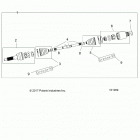 SPORTSMAN 570 6X6 Drive train, rear drive shaft - a20s6e57a1  /  3a1...