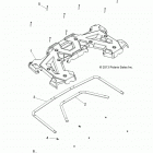 SPORTSMAN 450 HO EPS (A20SEE50A5) Body, rear rack - a20see50a5 (49atvrackmtgrr14570)