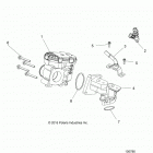 ATV RGR 150 EFI MD Engine, throttle body and fuel rail - a20hzb15n1  ...