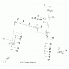 A19YAK05B7/B6/N7/N6 OUTLAW 50 Steering, steering post and tie rod asm. - a19yak0...