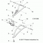 SPORTSMAN XP 1000 48 Suspension, front a-arms - a20sxe95kl  /  kr (c101...