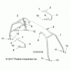 A19DAE57D5 ACE 570 EFI PS HD Chassis, cab frame and side bars - a19dae57d5 (c10...