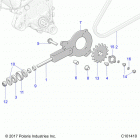 A18HZA15B4 ATV RGR 150 EFI Drive train, chain tensioner and sprocket - a18hza...