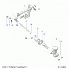 A18HZA15B4 ATV RGR 150 EFI Brakes, pedal and master cylinder mounting - a18hz...