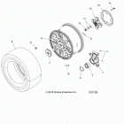 A18SXE95FR SPORTSMAN 1000 XP EU Wheels, rear and hub - a18sxe95fr (100768)