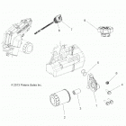 Z19VHA57B2/E57BM RZR 570 Engine, oil filter and dipstick - z19vha57b2  /  e...