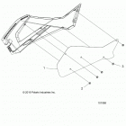 SPORTSMAN 570 6X6 Body, right hand side panel heat shield and hardwa...