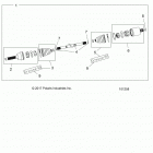 A18SES57C1/C2/C5/C7/E1/E5/E7/P57C1/T57C1/C7/E1/E7 SPORTSMAN 570 EPS TRACTOR Drive train, front drive shaft - a18ses57c1  /  c2...