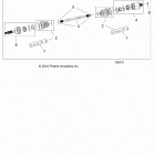 Z19VHA57B2/E57BM RZR 570 Drive train, half shaft, rear - z19vha57b2  /  e57...