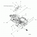 SPORTSMAN 570 6X6 Drive train, main gearcase mounting - a20s6e57a1  ...