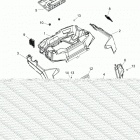 A19DCE87AK 900 ACE EPS XC Body, rear rack and fenders - a19dce87ak (101301)