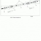 A19DCE87AK 900 ACE EPS XC Drive train, rear half shaft - a19dce87ak (101297)