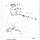 SPORTSMAN 570 X2 Brakes, front brake lever and master cylinder - a2...