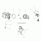 A18SHD57B9/E57BB/E57BS SPORTSMAN 570 SP Engine, throttle body and fuel rail - a18shd57b9  ...
