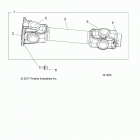 SPORTSMAN XP Drive train, prop shaft, rear - a20sye95ad  /  cad...