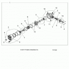A18SVE95BR SCRAMBLER XP 1000 Drive train, front gearcase internals (to 8  /  7 ...