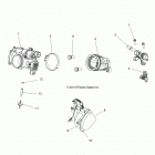 A18SDA57B7/L7/E57B5 SPORTSMAN TOURING 570 EFI/EPS Engine, throttle body and fuel rail - a18sda57b7  ...