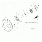 A18SAA50N5 450 SPORTSMAN HD 2x4 Wheels, front tire and brake disc - a18saa50n5