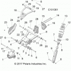 A18SES57C1/C2/C5/C7/E1/E5/E7/T57C1/C7/E1/E7 SPORTSMAN 570 EPS TRACTOR Suspension, rear - a18ses57c1  /  c2  /  c5  /  c7...