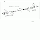 A18SES57C1/C2/C5/C7/E1/E5/E7/T57C1/C7/E1/E7 SPORTSMAN 570 EPS TRACTOR Drive train, rear drive shaft - a18ses57c1  /  c2 ...