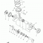 YFZ450R  (YFZ45YSXML) Коленчатый вал и Поршень